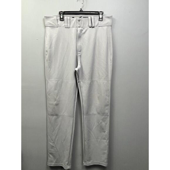 Easton Baseball Pants Mens XL Gray Straight 36x32 Pockets Belt Loops - Picture 1 of 8